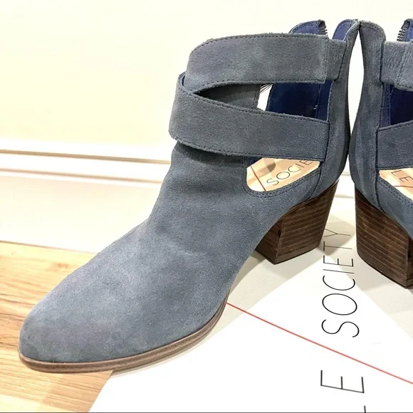SOLE SOCIETY ANKLE BOOTS AZURE VISTA BLUE 8.5 EUC SHOES - Picture 4 of 10
